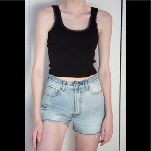 Brandy Melville black Ronnie lace tank top